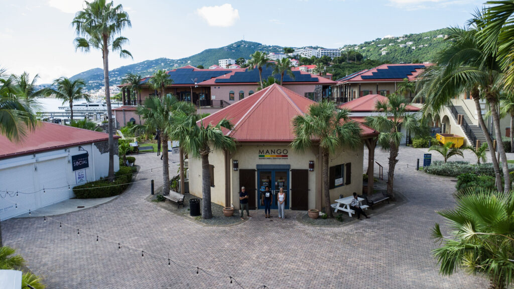 exterior photo of mango media office at yacht haven grande